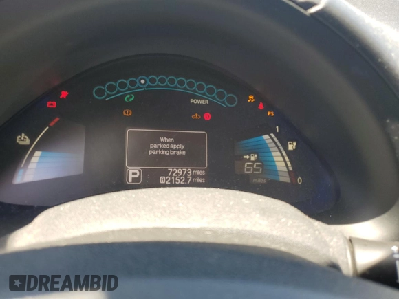 2014 Nissan LEAF SV with VIN 1N4AZ0CP9EC333618, listed as a Copart auction lot 54352175 with 72,973 mi miles and Salvage title. Bid and sale history available at DreamBid. Image 9.