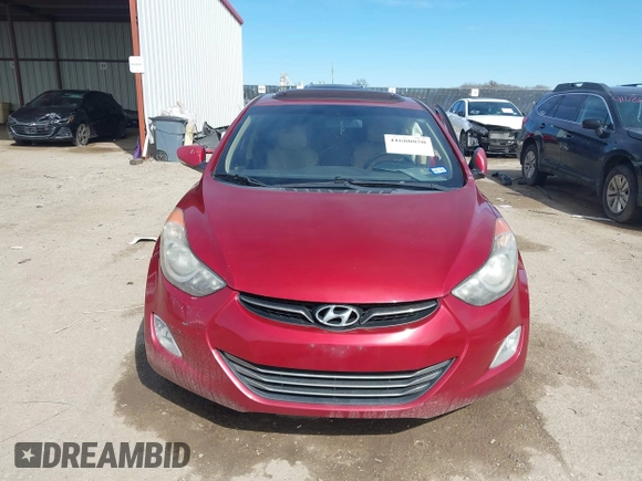 2012 Hyundai Elantra Limited with VIN KMHDH4AE7CU335325, listed as a IAAI auction lot 41680850 with 105,991 mi miles. Bid and sale history available at carsss.com. Image 12.