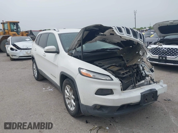 2018 Jeep Cherokee Latitude with VIN 1C4PJLCBXJD558927, listed as a IAAI auction lot 41942214 with 84,289 mi miles. Bid and sale history available at carsss.com. Image 1.