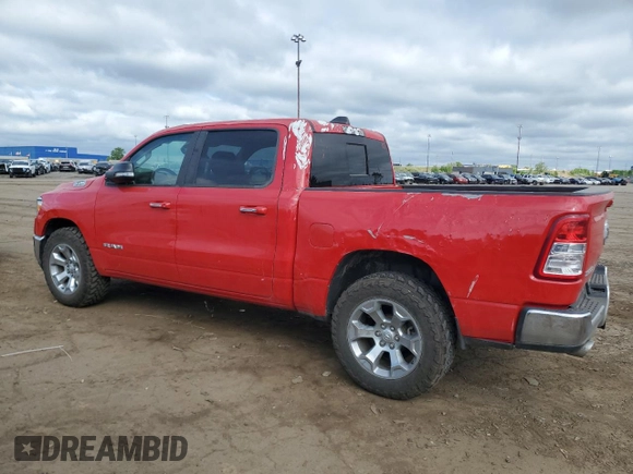 2020 Ram 1500 Big Horn with VIN 1C6SRFFT2LN126099, listed as a Copart auction lot 57753095 with 21,419 mi miles and Salvage title. Bid and sale history available at DreamBid. Image 2.