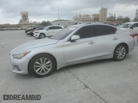 2015 Infiniti Q50 with VIN JN1BV7AP6FM342670, listed as a Copart auction lot 50789215 with 121,117 mi miles and Salvage Title. Bid and sale history available at DreamBid. Image 1.