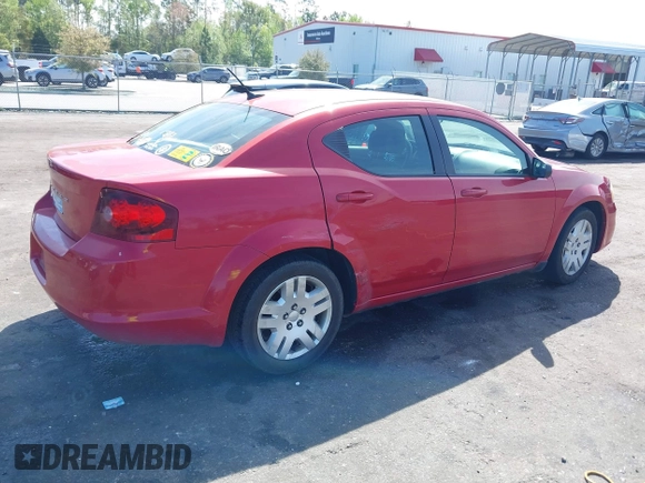 2013 Dodge Avenger SE with VIN 1C3CDZABXDN529054, listed as a IAAI auction lot 41881632 with 179,519 mi miles and . Bid and sale history available at DreamBid. Image 4.