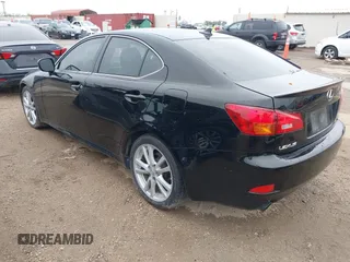 2007 Lexus IS with VIN JTHBK262672048719, listed as a IAAI auction lot 42143341 with 91,702 mi miles. Bid and sale history available at carsss.com. Image 3.