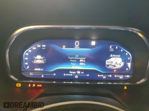 2023 Chevrolet Tahoe RST with VIN 1GNSCRKD5PR290351, listed as a Copart auction lot 58806595 with 64,909 mi miles and Salvage title. Bid and sale history available at DreamBid. Image 9.