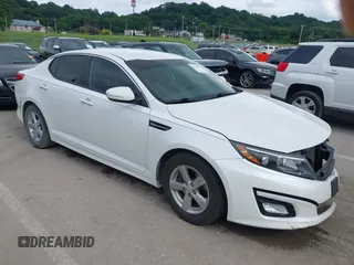 2015 Kia Optima LX with VIN KNAGM4A79F5643817, listed as a IAAI auction lot 42514572 with 176,567 mi miles and . Bid and sale history available at DreamBid. Image 1.