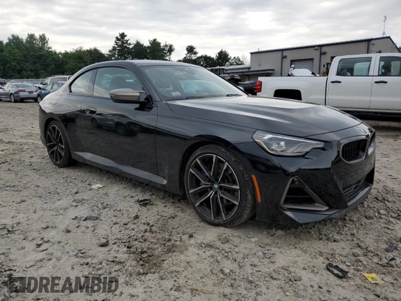 2022 BMW 2 Series M240i xDrive with VIN 3MW53CM07N8C61337, listed as a Copart auction lot 64004873 with 4,642 mi miles. Bid and sale history available at carsss.com. Image 4.