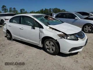 2013 Honda Civic LX with VIN 2HGFB2F51DH561099, listed as a Copart auction lot 51864645 with Not Provided miles and Non Repairable. Bid and sale history available at DreamBid. Image 4.