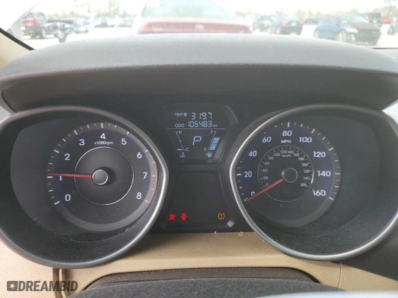 2012 Hyundai Elantra GLS PZEV with VIN 5NPDH4AE3CH123942, listed as a Copart auction lot 48427165 with 105,483 mi miles and Salvage Title. Bid and sale history available at carsss.com. Image 9.