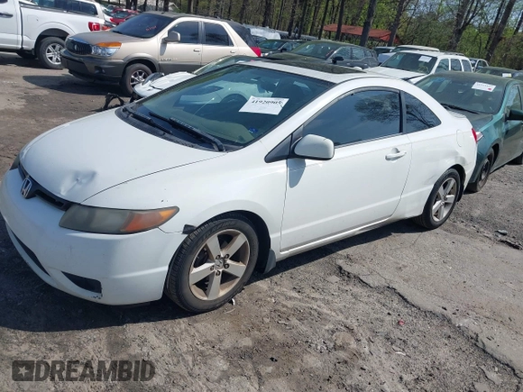 2008 Honda Civic Cpe EX with VIN 2HGFG12888H574255, listed as a IAAI auction lot 41920905 with 236,005 mi miles. Bid and sale history available at carsss.com. Image 2.