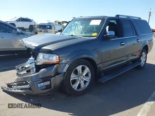 2017 Ford Expedition Max Platinum z VIN 1FMJK1MT9HEA09993, wystawiony jako IAAI lot #42272345 z przebiegiem 91 809 mil mil oraz . Historia ofert i sprzedaży dostępna na DreamBid. Obrazek 2.