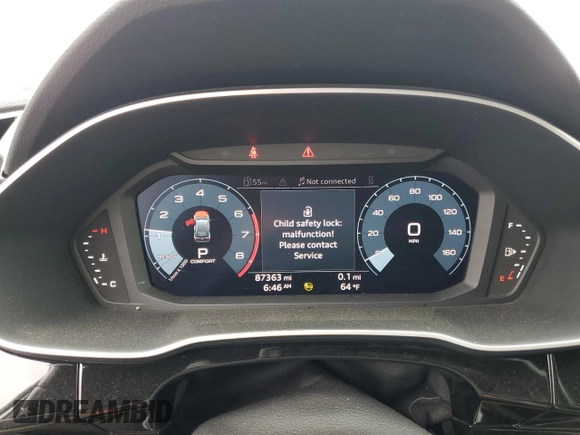 2021 Audi Q3 Premium with VIN WA1AUCF39M1061658, listed as a Copart auction lot 50717875 with 87,363 mi miles and Salvage title. Bid and sale history available at DreamBid. Image 9.