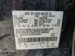 2012 Ford Edge SEL with VIN 2FMDK3JC4CBA48959, listed as a Copart auction lot 52618095 with 203,730 mi miles and Clean Title. Bid and sale history available at carsss.com. Image 13.
