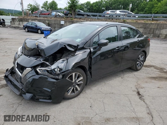 2021 Nissan Versa SV with VIN 3N1CN8EV7ML806320, listed as a Copart auction lot 64251185 with 39,157 mi miles and Salvage title. Bid and sale history available at DreamBid. Image 1.