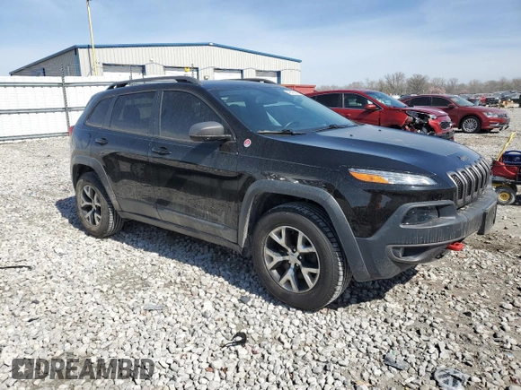 2017 Jeep Cherokee Trailhawk L Plus with VIN 1C4PJMBB5HW513075, listed as a Copart auction lot 49499425 with 136,185 mi miles and Salvage Title. Bid and sale history available at carsss.com. Image 4.