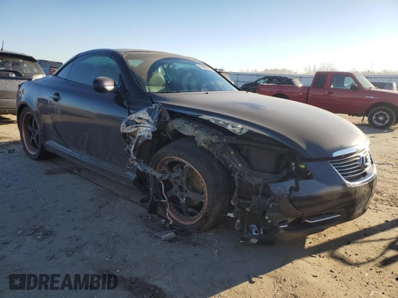2007 Lexus SC 430 with VIN JTHFN45Y179014155, listed as a Copart auction lot 42896105 with 142,018 mi miles and Salvage Title. Bid and sale history available at DreamBid. Image 4.