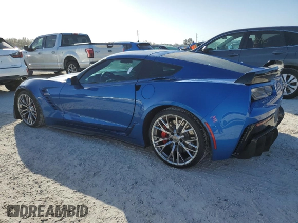 2016 Chevrolet Corvette Z06 1LZ with VIN 1G1YP2D64G5601801, listed as a Copart auction lot 76902984 with 8,455 mi miles and Salvage Title. Bid and sale history available at carsss.com. Image 2.