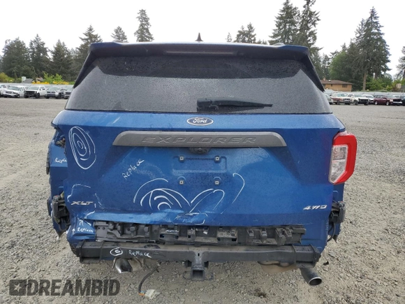 2022 Ford Explorer XLT с VIN 1FMSK8DH4NGC07759, выставлен на аукционе Copart как лот 56911615 с пробегом 33 369 миль миль и Списание • Salvage title. История ставок и продаж доступна на DreamBid. Изображение 6.