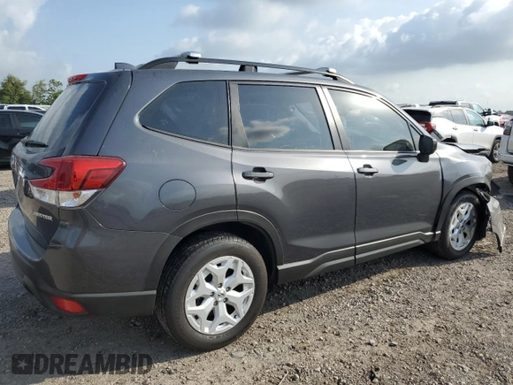 2021 Subaru Forester with VIN JF2SKADC4MH593982, listed as a Copart auction lot 55418575 with 57,706 mi miles and Salvage title. Bid and sale history available at DreamBid. Image 3.
