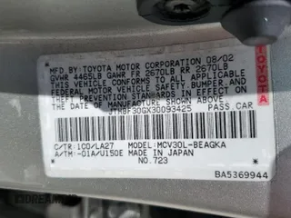 2003 Lexus ES 300 с VIN JTHBF30GX30093425, выставлен на аукционе Copart как лот 59094415 с пробегом 145 020 миль миль и Чистый • Clean title. История ставок и продаж доступна на DreamBid. Изображение 13.