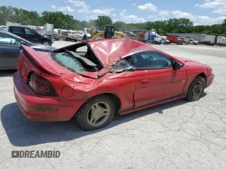 1997 Ford Mustang with VIN 1FALP4046VF167444, listed as a Copart auction lot 56124124 with 148,076 mi miles and Salvage Title. Bid and sale history available at carsss.com. Image 3.