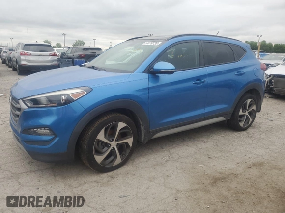 2017 Hyundai Tucson Sport z VIN KM8J33A28HU546963, wystawiony jako Copart lot #58619735 z przebiegiem 106 758 mil mil oraz Czysty tytuł • Clean title. Historia ofert i sprzedaży dostępna na DreamBid. Obrazek 1.