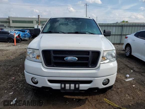 2007 Ford F-150 XLT with VIN 1FTPX14V47FA44659, listed as a Copart auction lot 59054065 with 129,453 mi miles and Salvage title. Bid and sale history available at DreamBid. Image 5.