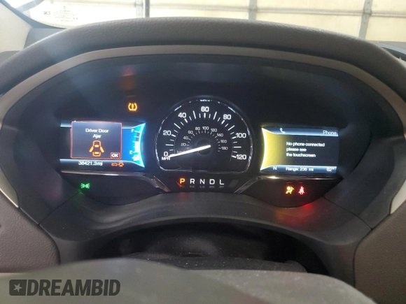 2019 Lincoln MKZ Hybrid Reserve II with VIN 3LN6L5MU8KR620816, listed as a Copart auction lot 58472075 with 38,421 mi miles and Salvage title. Bid and sale history available at DreamBid. Image 9.