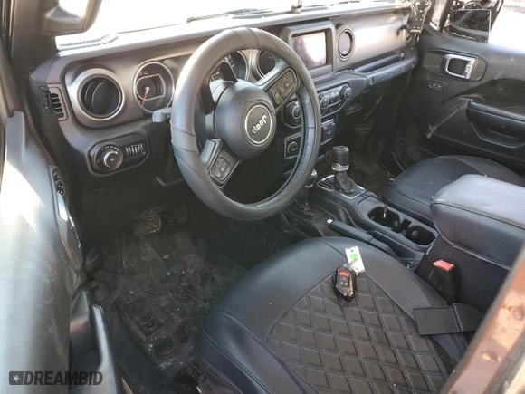 2019 Jeep Wrangler Unlimited Sport with VIN 1C4HJXDG2KW661948, listed as a Copart auction lot 83554374 with 0 mi miles and Salvage Title. Bid and sale history available at carsss.com. Image 8.