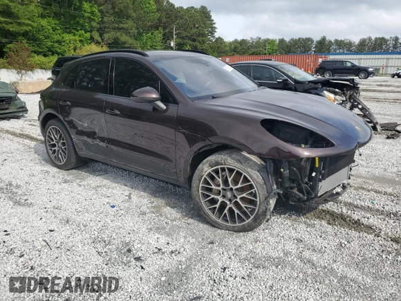 2018 Porsche Macan S z VIN WP1AB2A59JLB35593, wystawiony jako Copart lot #56154235 z przebiegiem Nie podano mil oraz Czysty tytuł • Clean title. Historia ofert i sprzedaży dostępna na DreamBid. Obrazek 4.