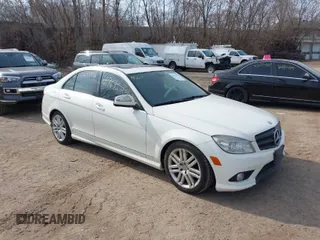 2009 Mercedes-Benz C-Class 3.0L Sport with VIN WDDGF81XX9F281618, listed as a IAAI auction lot 42033172 with 196,615 mi miles. Bid and sale history available at carsss.com. Image 1.