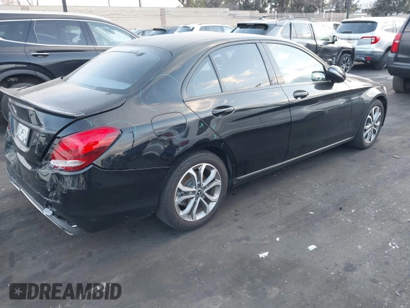 2017 Mercedes-Benz C 300 with VIN 55SWF4JB0HU230004, listed as a IAAI auction lot 41885609 with 45,289 mi miles and . Bid and sale history available at carsss.com. Image 4.