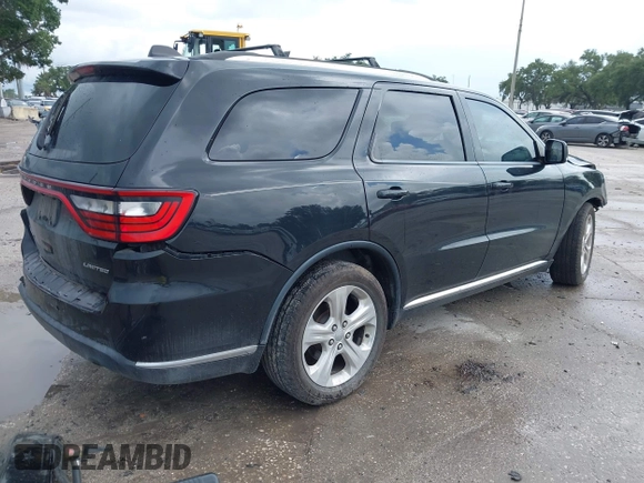 2014 Dodge Durango Limited with VIN 1C4RDHDG9EC593509, listed as a IAAI auction lot 42632996 with Not provided miles and . Bid and sale history available at DreamBid. Image 4.