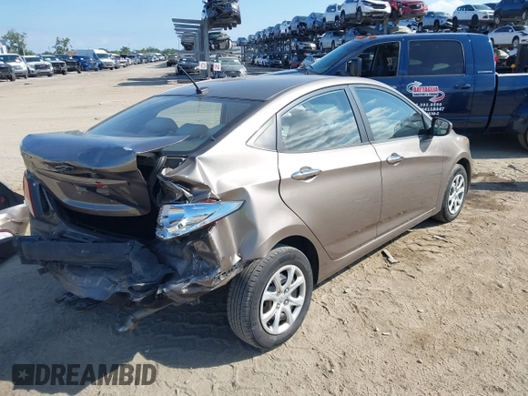 2012 Hyundai Accent GLS with VIN KMHCT4AE4CU097413, listed as a IAAI auction lot 42024571 with 120,672 mi miles. Bid and sale history available at carsss.com. Image 4.