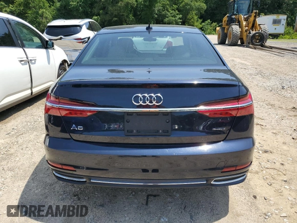 2020 Audi A6 Premium Plus with VIN WAUE8AF22LN066258, listed as a Copart auction lot 58613024 with 62,422 mi miles and Salvage Title. Bid and sale history available at carsss.com. Image 6.