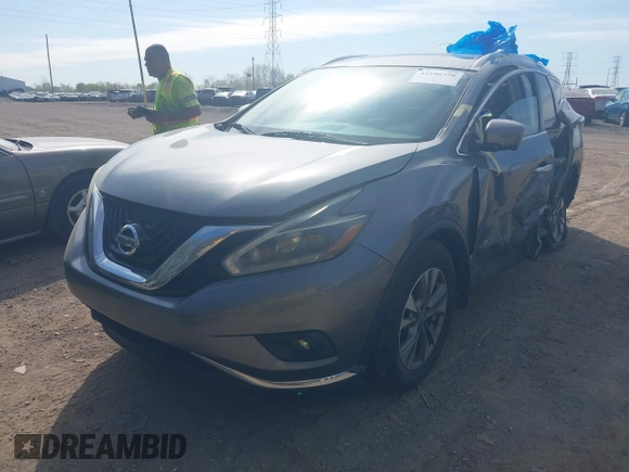 2018 Nissan Murano S z VIN 5N1AZ2MG4JN110773, wystawiony jako IAAI lot #42106750 z przebiegiem 156 208 mil mil oraz . Historia ofert i sprzedaży dostępna na DreamBid. Obrazek 2.