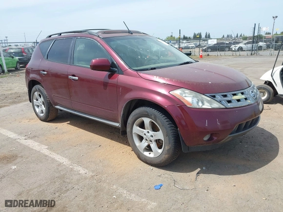 2005 Nissan Murano SL with VIN JN8AZ08WX5W435121, listed as a IAAI auction lot 42115918 with 265,585 mi miles. Bid and sale history available at carsss.com. Image 1.