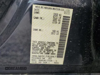 2015 Nissan Altima SV with VIN 1N4AL3AP2FC295947, listed as a Copart auction lot 54403595 with 130,384 mi miles and Salvage Title. Bid and sale history available at DreamBid. Image 12.