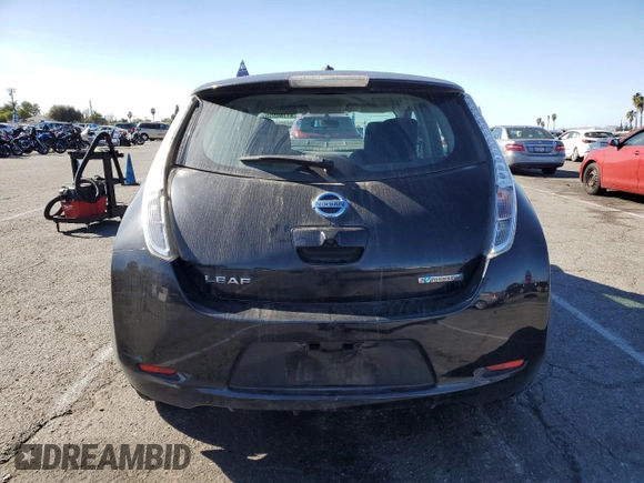 2015 Nissan LEAF SV with VIN 1N4AZ0CPXFC334701, listed as a Copart auction lot 41780655 with 66,335 mi miles and Salvage Title. Bid and sale history available at carsss.com. Image 6.