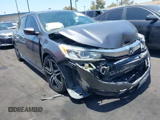 2016 Honda Accord Sport with VIN 1HGCR2F50GA169040, listed as a IAAI auction lot 42604476 with 106,011 mi miles and . Bid and sale history available at DreamBid. Image 1.