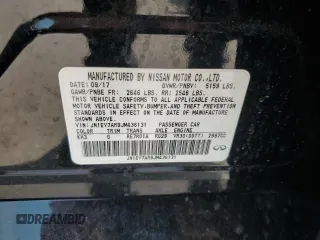 2018 Infiniti Q50 Luxe with VIN JN1EV7AR9JM436131, listed as a Copart auction lot 61730475 with 121,452 mi miles and Salvage title. Bid and sale history available at DreamBid. Image 12.