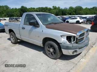 2008 Dodge 1500 ST with VIN 1D7HA16K68J170535, listed as a Copart auction lot 54376044 with 106,178 mi miles and Salvage Title. Bid and sale history available at DreamBid. Image 4.