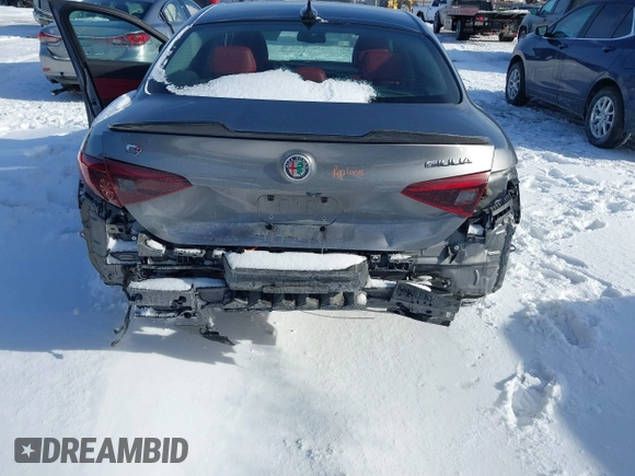 2019 Alfa Romeo Giulia with VIN ZARFANAN6K7601511, listed as a IAAI auction lot 41440169 with 53,104 mi miles. Bid and sale history available at carsss.com. Image 6.