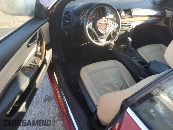 2013 BMW 1 Series 128i with VIN WBAUL7C51DVU08389, listed as a Copart auction lot 80650834 with 63,643 mi miles and Salvage title. Bid and sale history available at DreamBid. Image 8.