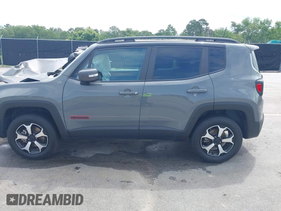 2021 Jeep Renegade Trailhawk with VIN ZACNJDC19MPN29653, listed as a IAAI auction lot 42354229 with 58,106 mi miles and . Bid and sale history available at DreamBid. Image 14.
