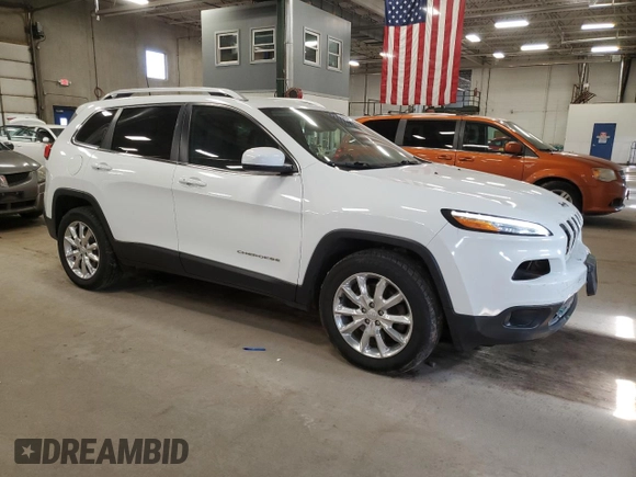 2017 Jeep Cherokee Limited with VIN 1C4PJMDS7HW658860, listed as a Copart auction lot 48559645 with 129,861 mi miles and Salvage Title. Bid and sale history available at carsss.com. Image 4.