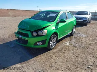 2014 Chevrolet Sonic LT with VIN 1G1JC5SH3E4219619, listed as a IAAI auction lot 41208791 with 122,161 mi miles. Bid and sale history available at carsss.com. Image 2.