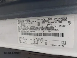 2015 Ford Transit Cargo with VIN 1FTNE1ZM6FKA18311, listed as a IAAI auction lot 41360162 with 149,897 mi miles. Bid and sale history available at carsss.com. Image 9.