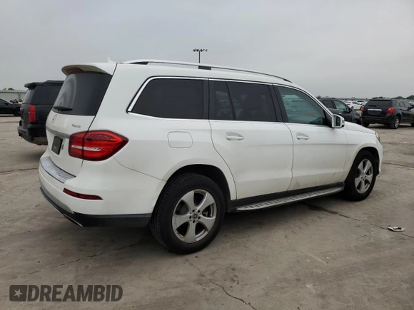 2017 Mercedes-Benz GLS 450 with VIN 4JGDF6EE2HA905445, listed as a Copart auction lot 54258545 with 165,092 mi miles and Salvage title. Bid and sale history available at DreamBid. Image 3.