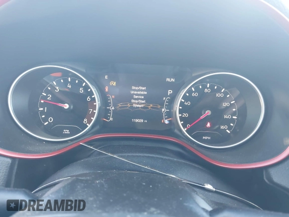 2019 Jeep Compass Trailhawk with VIN 3C4NJDDB1KT671642, listed as a IAAI auction lot 41810138 with 119,029 mi miles and . Bid and sale history available at carsss.com. Image 15.