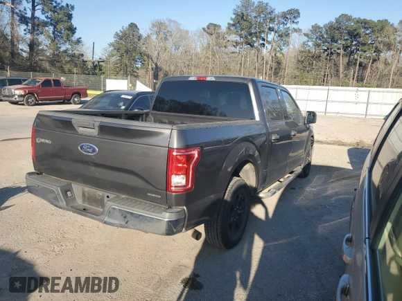 2015 Ford F-150 XL with VIN 1FTEW1CF6FKD44617, listed as a Copart auction lot 48336505 with 124,100 mi miles and Salvage Title. Bid and sale history available at carsss.com. Image 3.